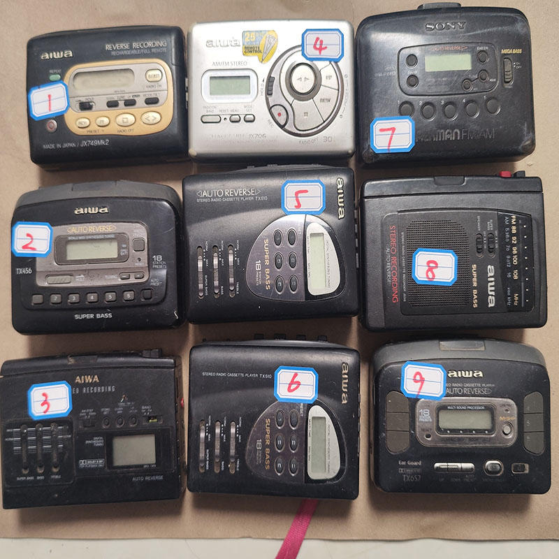 二手aiwa磁带机随身听walkman古董收藏品卡带机维修配件 jx170
