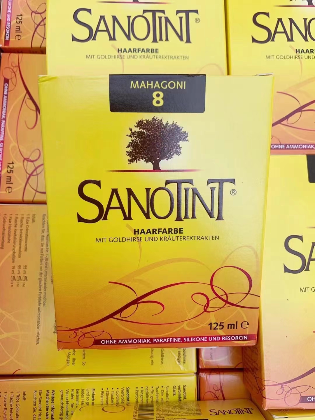 德国采购德版圣丝婷Sanotint无胺孕妇植物有机染发剂染发膏