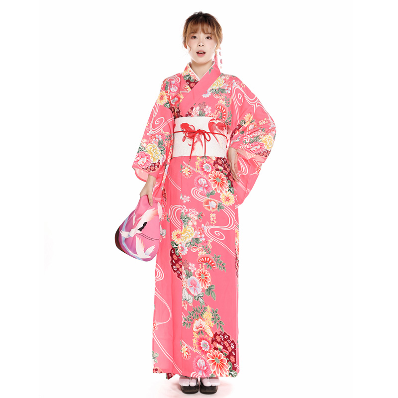 樱之美和风夏季粉红色樱花和服改良版日本传统外穿和服抗皱免熨