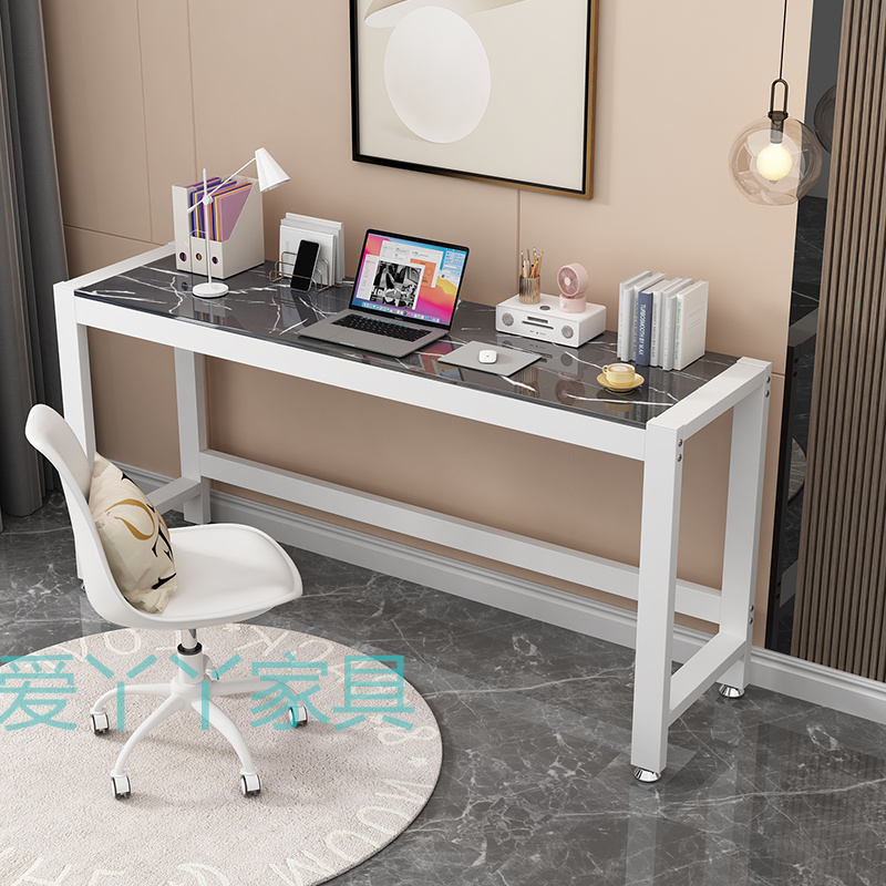 钢化玻璃电脑窄桌长条桌简约长方形桌子简易靠墙书桌经济型卧室定