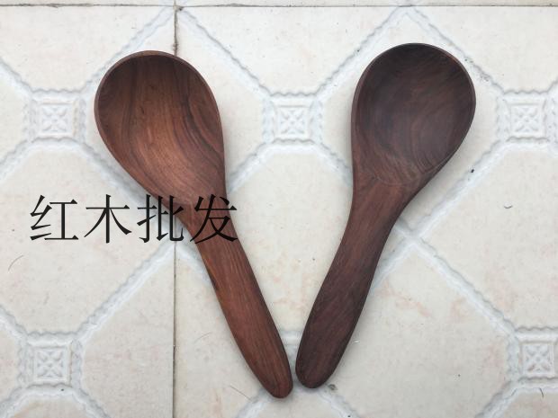 老挝大红酸枝交趾黄檀创意饭勺汤勺 整木原木无漆无蜡环保木勺子