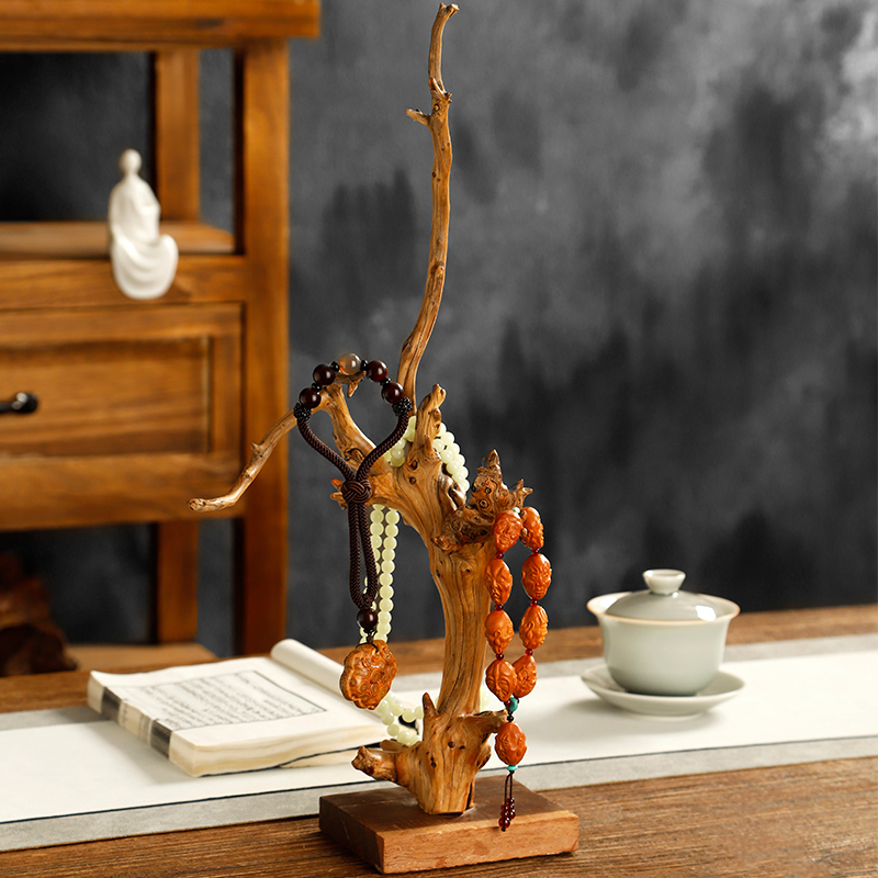 天然随型木雕太行崖柏摆件手串挂件茶桌工艺品家居客厅玄关装饰台