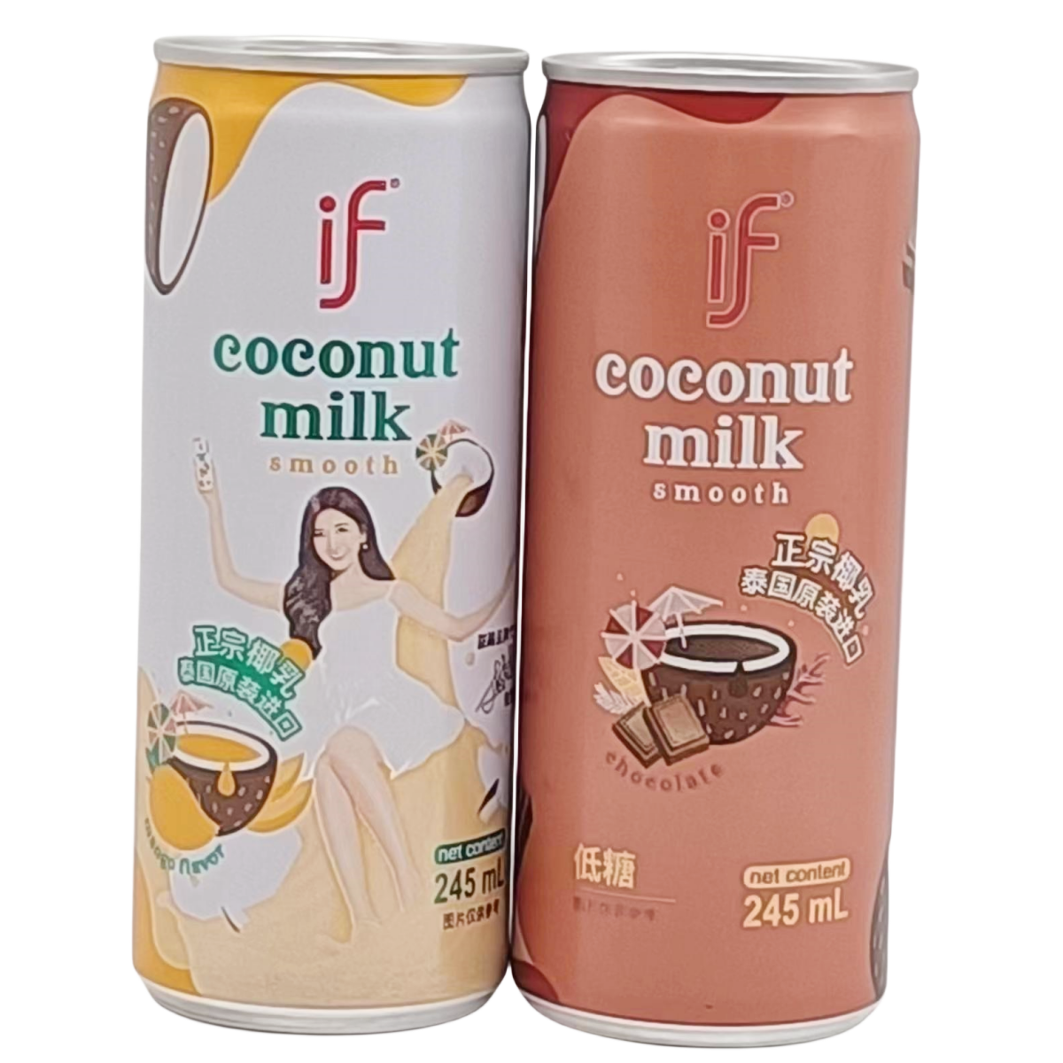 临期特价裸价 泰国进口丝滑巧克力味芒果味椰汁饮料