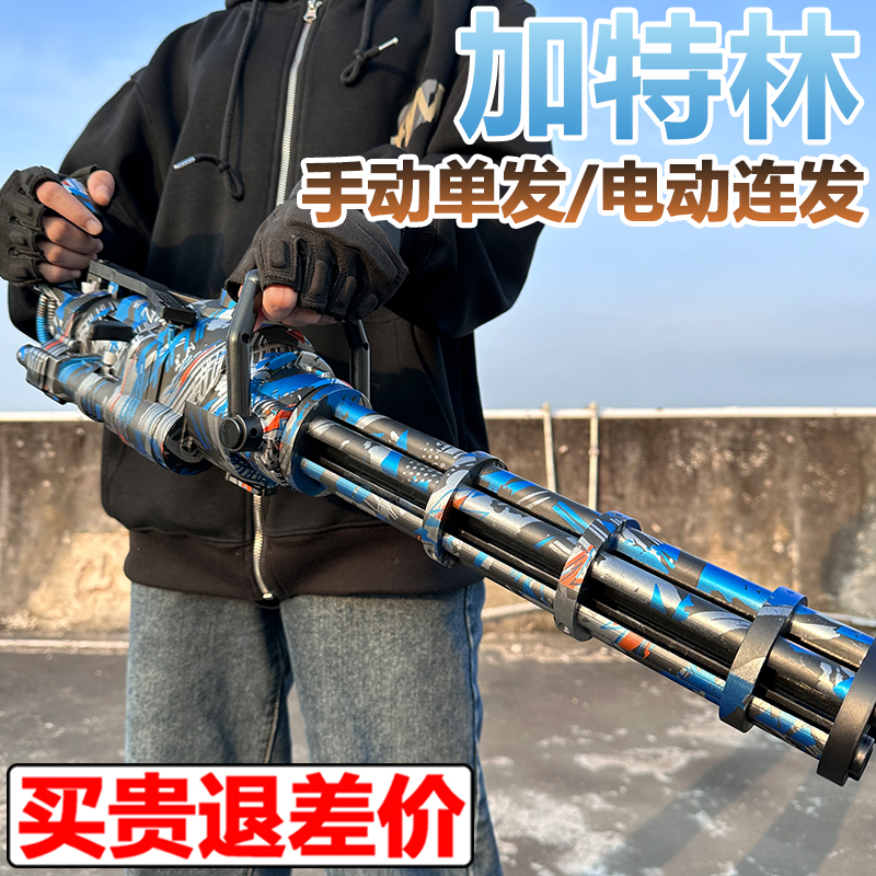 加特林皮肤水晶电动连发儿童手自一体玩具M416自动软弹专用枪模型