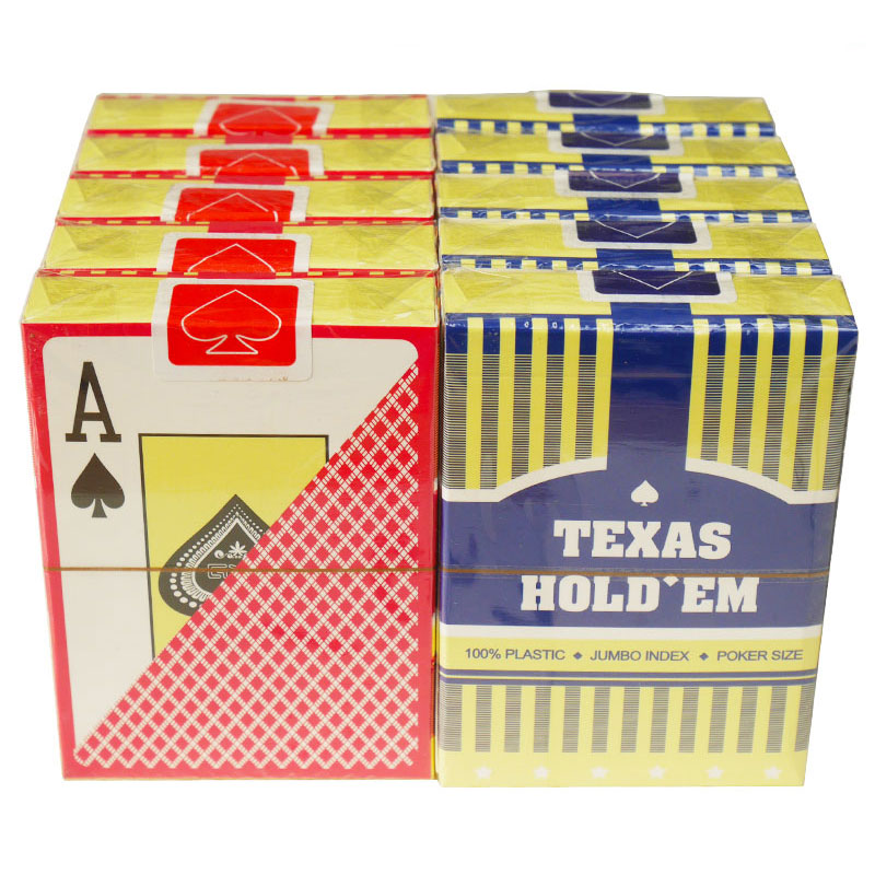 德州扑克扑克牌塑料比赛专用彤乐308可水洗宽金艺PVC防水防折WPT