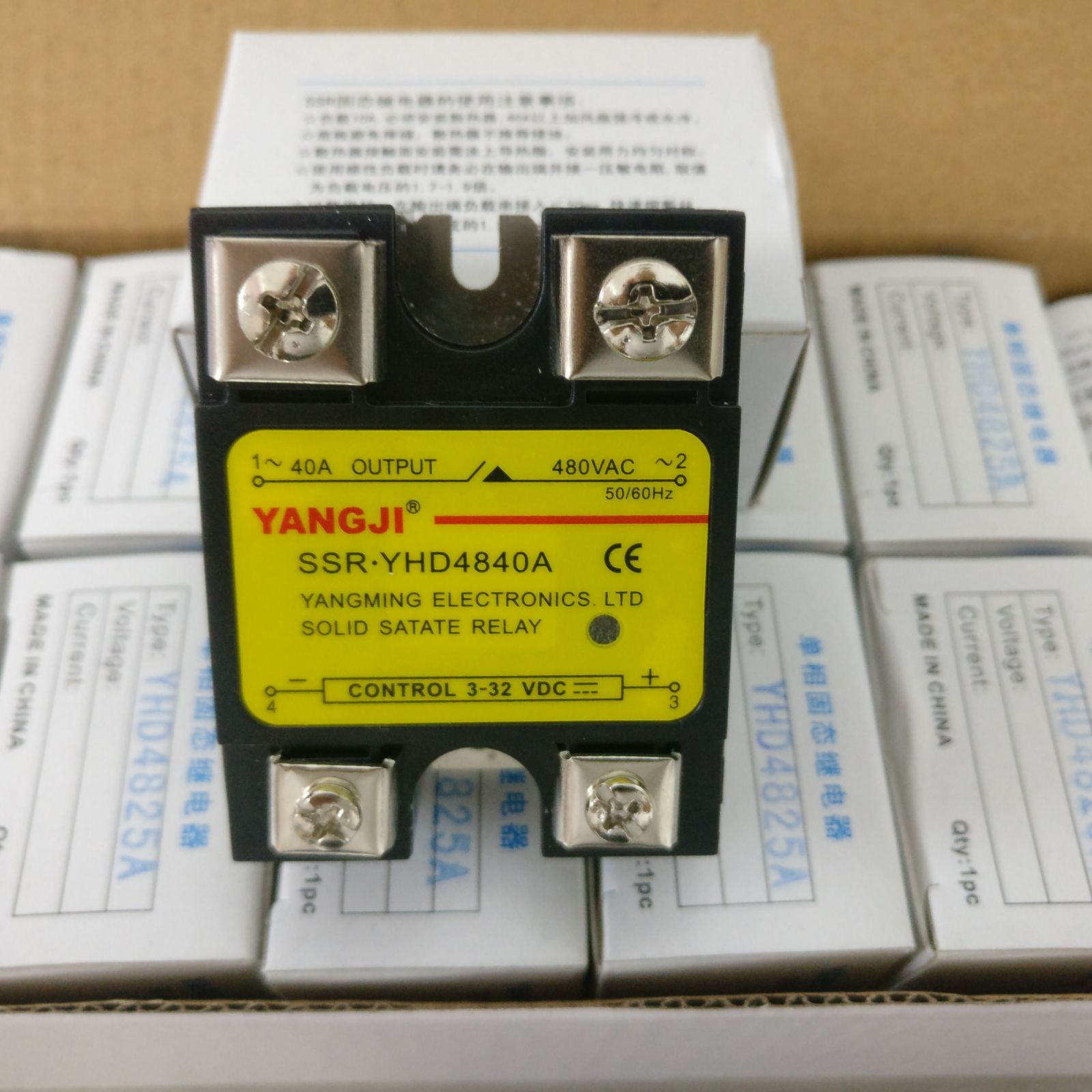 阳继YANGJI 单相交流固态继电器 YHD4840A (负载480V 40A)