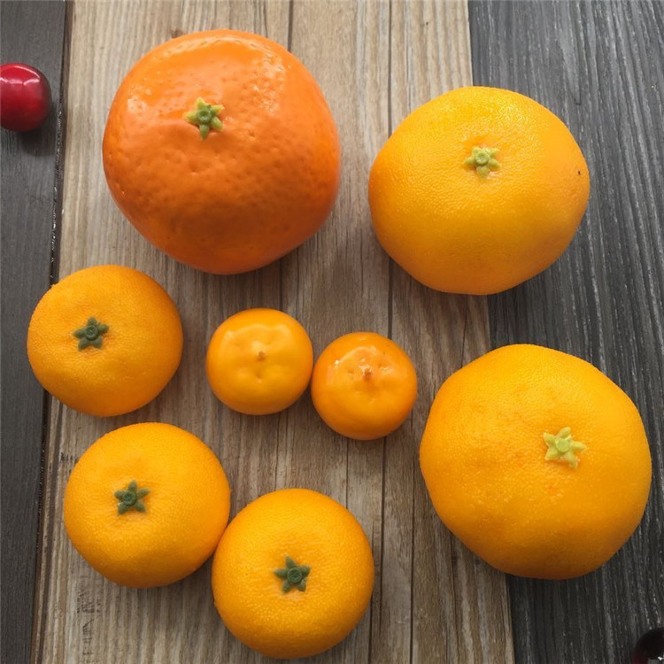 家居果盘装饰假水果模型桔子拍摄道具玩具仿真橙子教具假蔬菜橘子