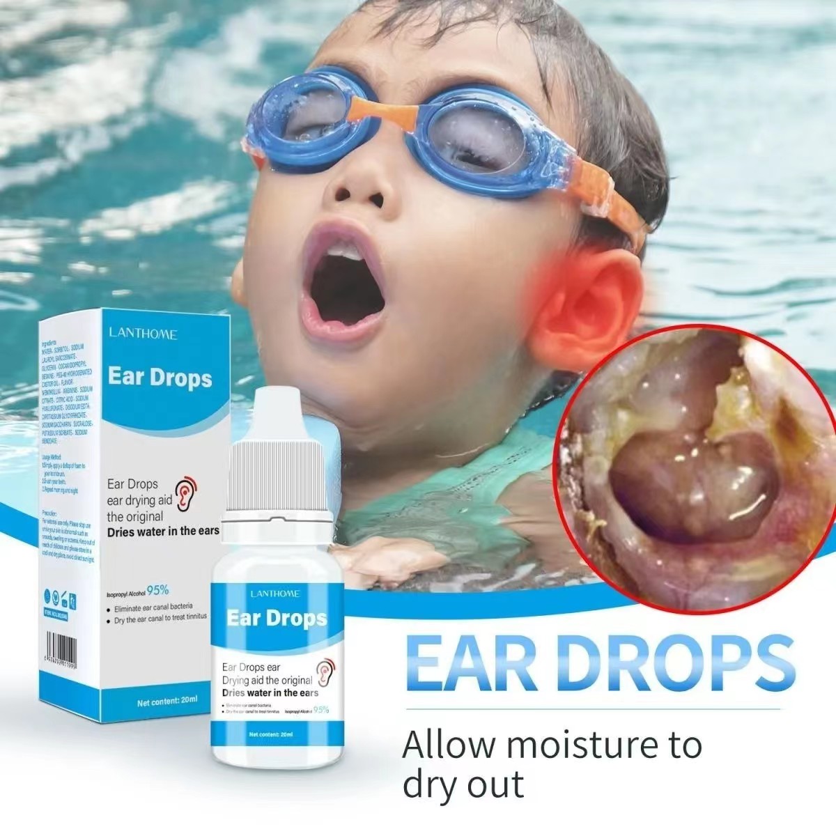 成人儿童滴耳液Eardrops耳屎软化剂耳朵清洗剂耵聍耳油耳耳结石