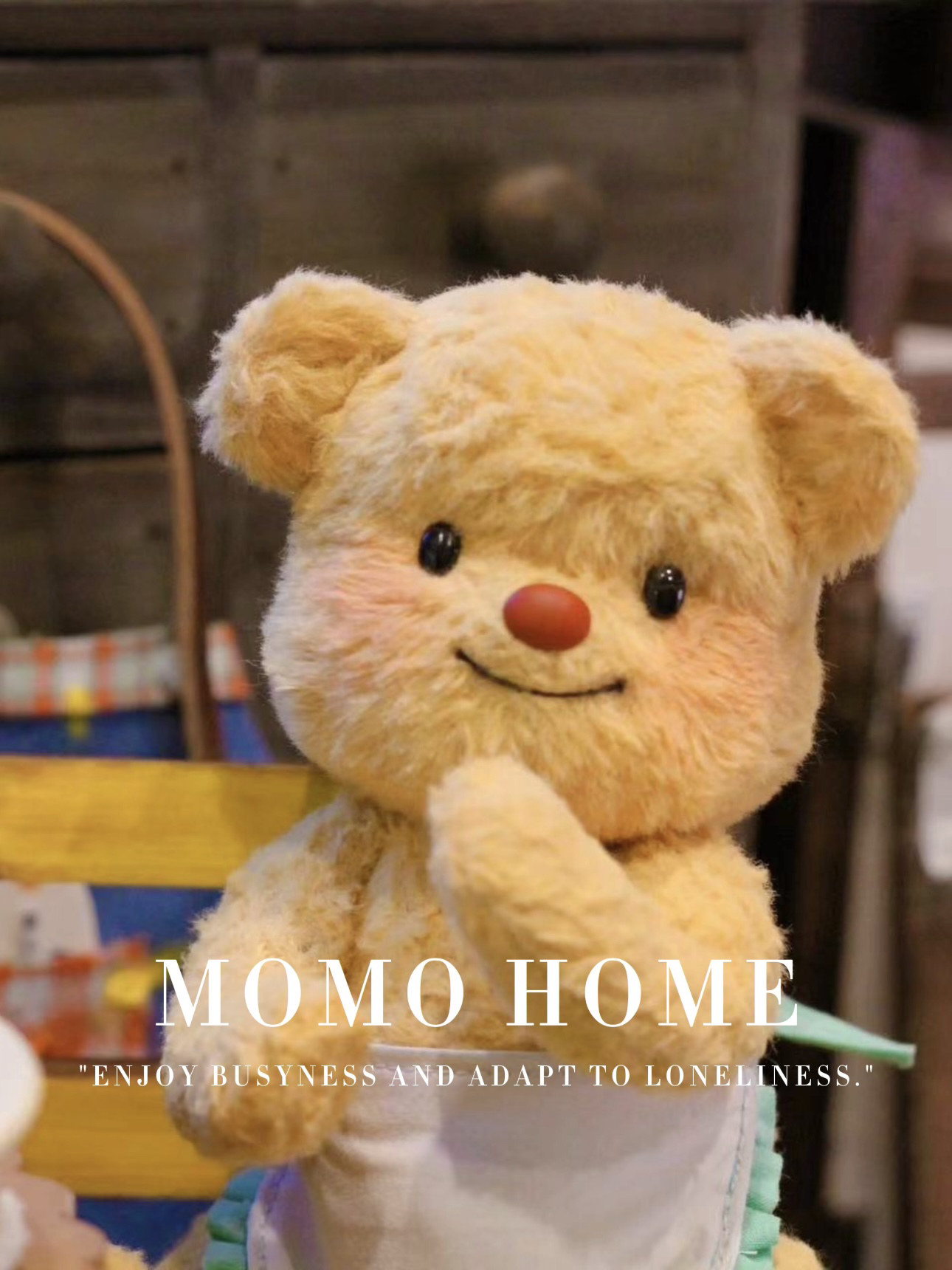 。MOMO HOME家居泰国黄油小熊玩偶毛绒玩具生日礼物腮红Butterbea