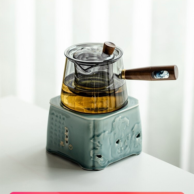 拓土蒸煮茶壶电陶炉加热玻璃烧水具全自动小型煮茶器套装壶家用茶