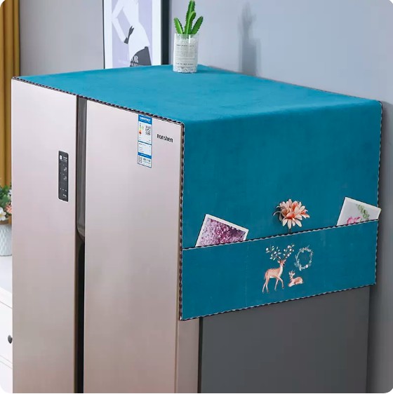 冰箱盖布防尘罩双开门盖巾防滑保护罩微波炉罩滚桶洗衣机盖巾