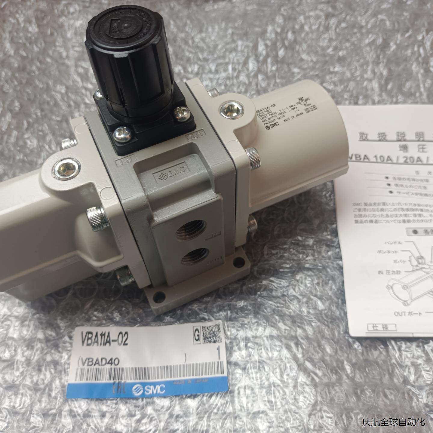 日本进口SMC增压缸VBA11A-02全新正品假一罚十元器件