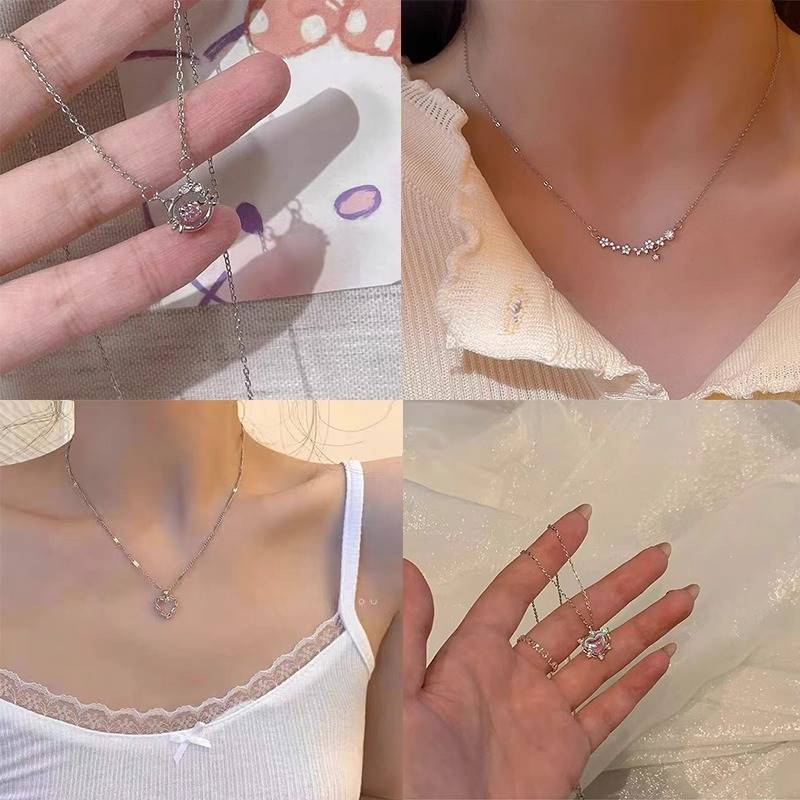 SG小众设计冷淡风锁骨链 简约手链戒指送女友闺蜜礼物