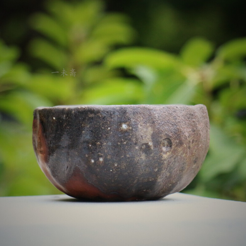 墨色破法丨纯手作柴烧碗 个人杯大茶碗手造塑型落灰丰富肌理朴拙