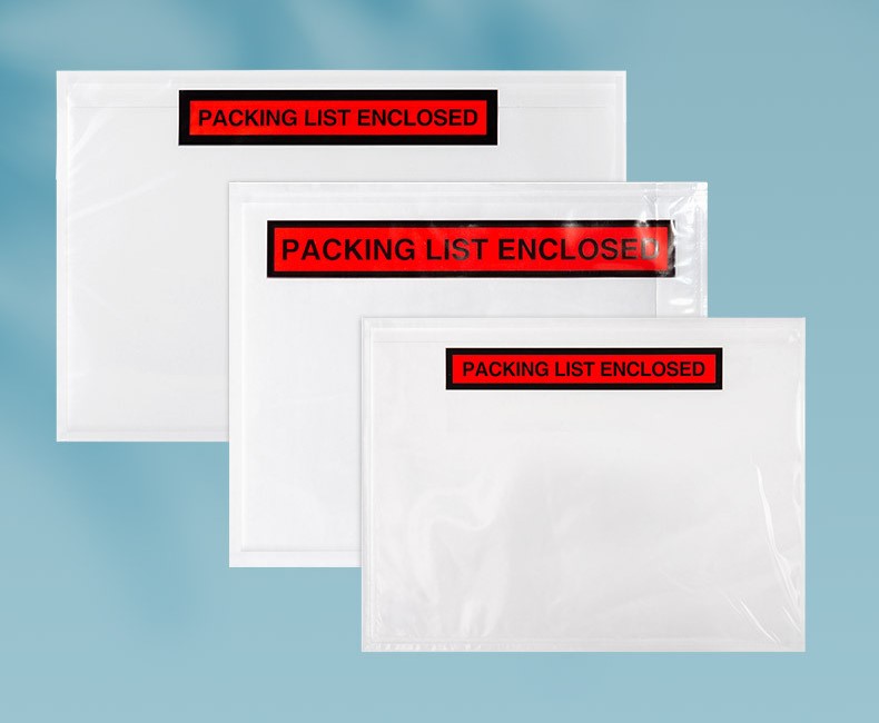 背胶袋印刷PACKING LIST资料自粘袋不干胶袋回单袋背粘贴快递单袋