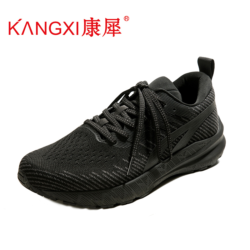 kangxi康犀男女飞织运动鞋轻便防滑系带健身登山跑步情侣休闲单鞋