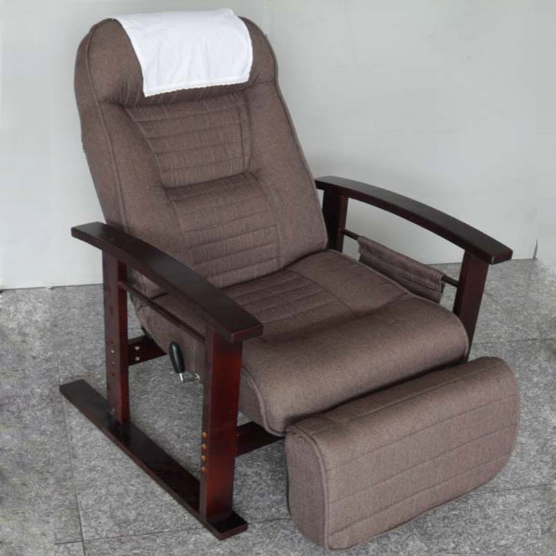 多功能懒人高腿老人沙发椅单人舒适家用靠背折叠午睡躺椅实木扶手