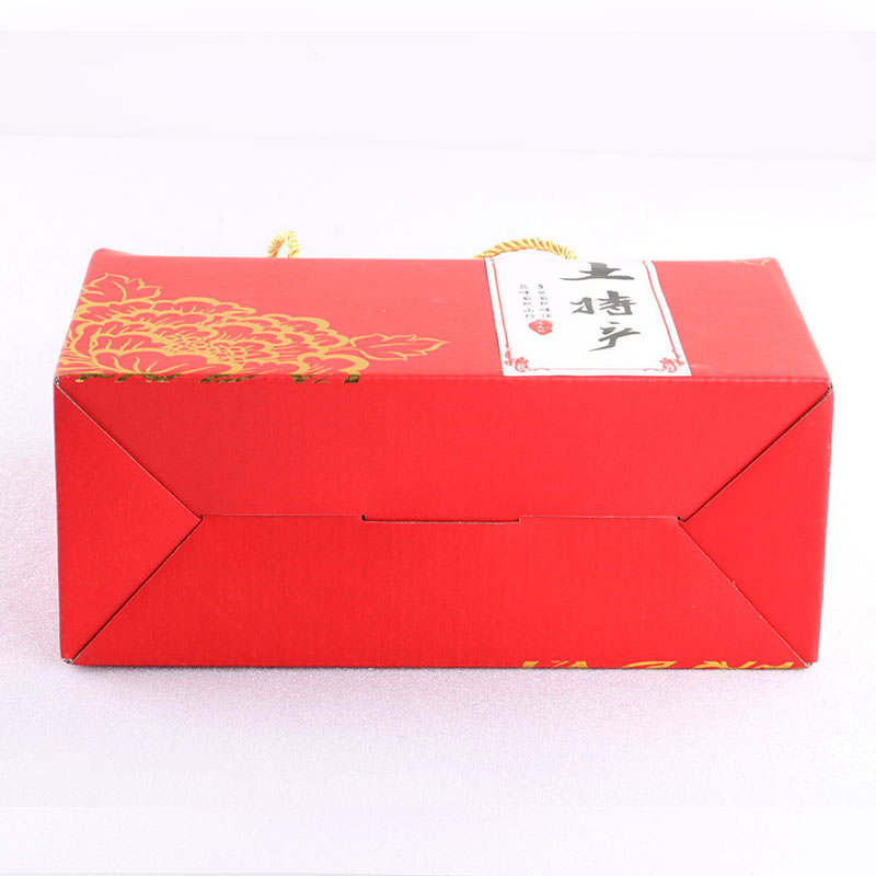 速发通用土产包装盒红色礼盒农产品干货腊肉熟食礼品盒盒子定制lo
