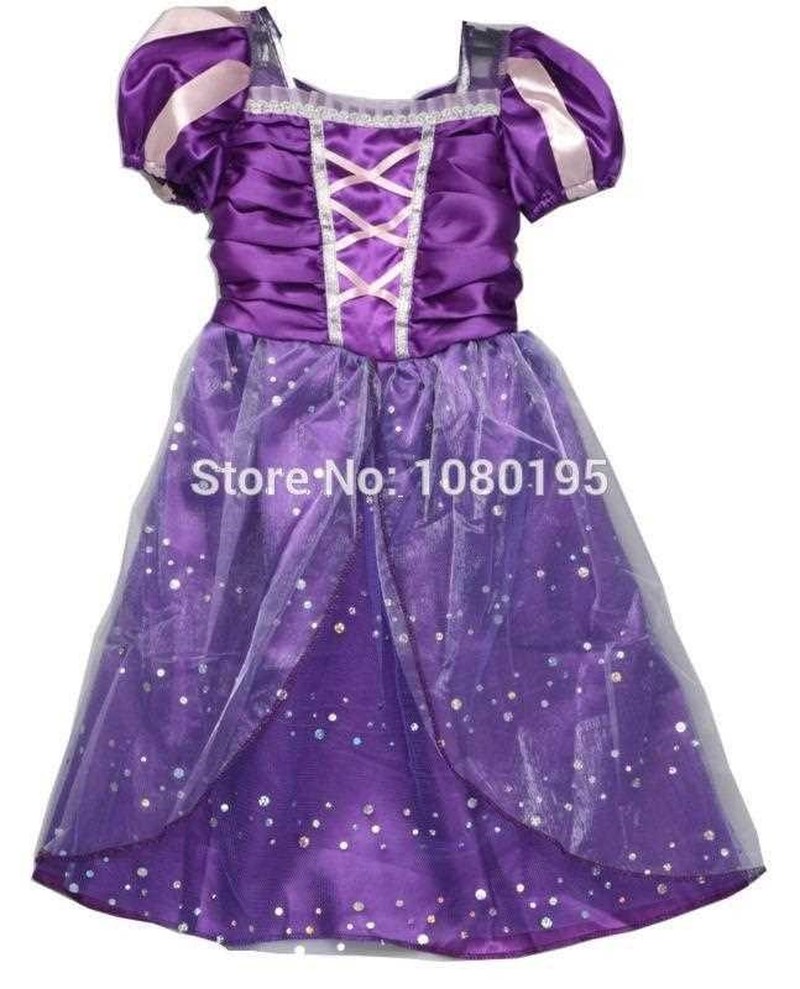 TPRPCO Girls Rapunzel Fancy Dress Costume Kids Princess Outf