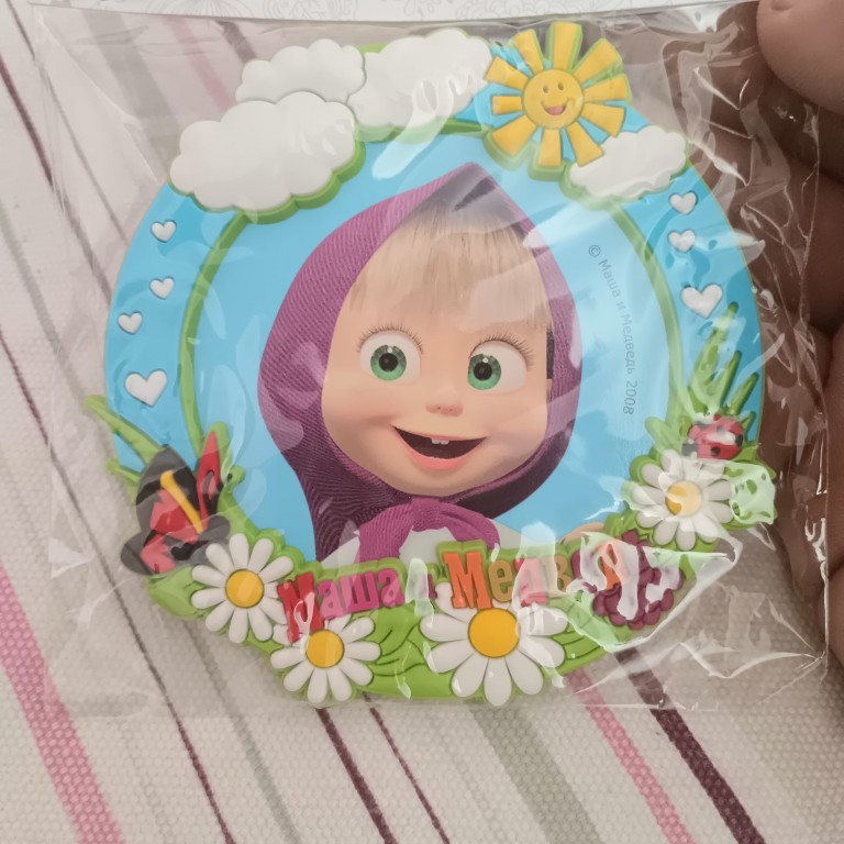 便携式化妆镜俄罗斯国民动画玛莎与熊周边防碎安全儿童好礼物包邮