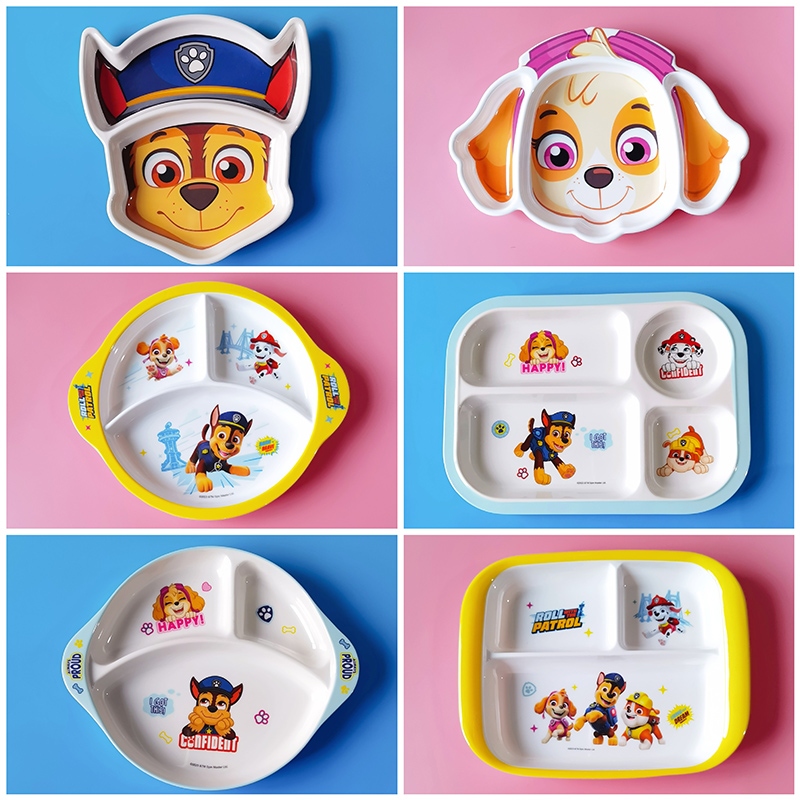 儿童餐盘分格卡通汪汪队宝宝餐具幼儿园吃饭盘子创意婴儿分隔碗勺