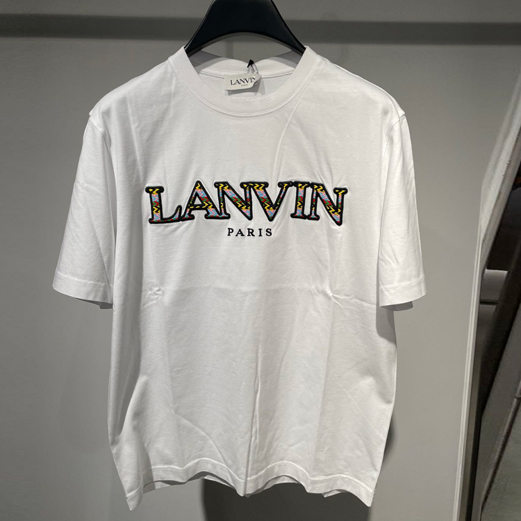 Lanvin 新款刺绣经典字母LOGO男士圆领短袖T恤 RMTS0005J207