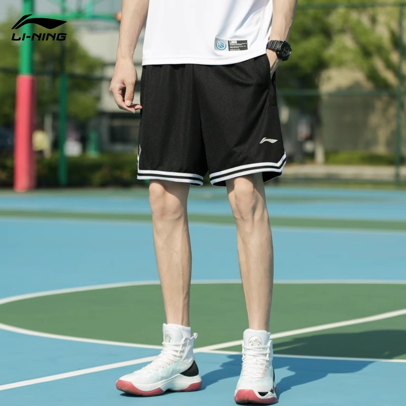 李宁篮球短裤男吉米巴特勒PE夏季薄款速干美式五分裤健身训练短裤