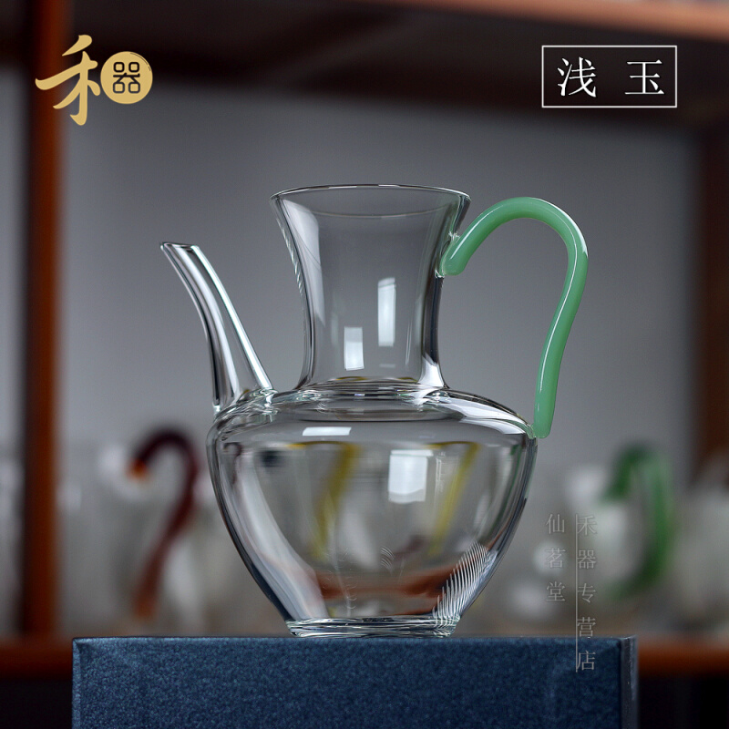 禾器俏然芳然茶海茶壶公道杯手工和器玻璃分茶器绿茶壶 宋氏执壶