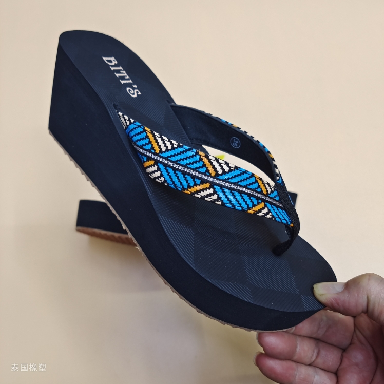 越南平仙品牌高跟拖鞋时尚潮流夏季防滑耐磨百搭户外靓丽人字拖鞋