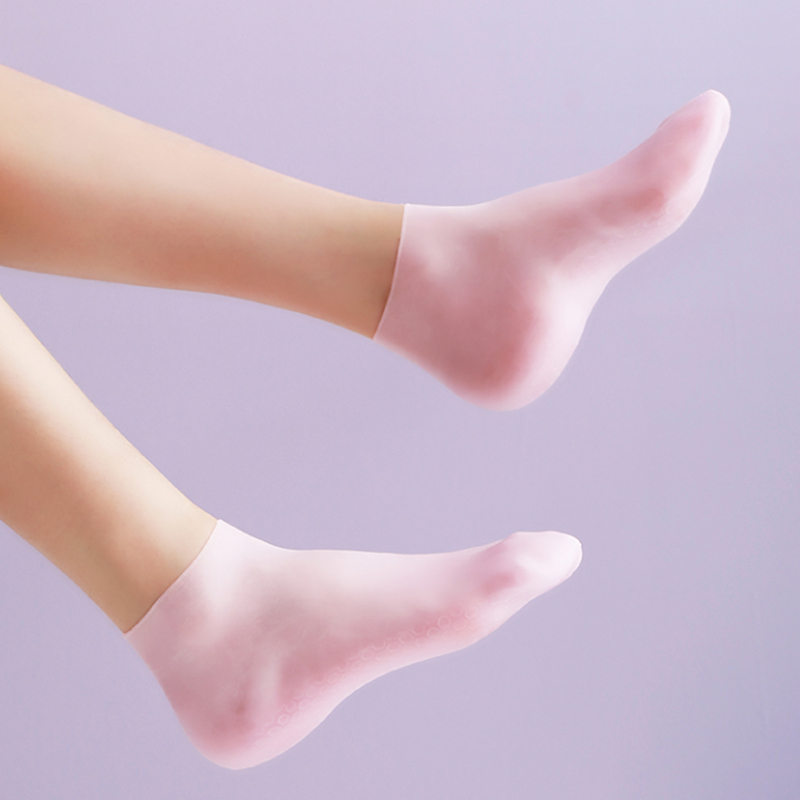 硅胶足套脚后跟防裂护脚套软化角质脚套膜硅胶保湿袜脚部护理防护
