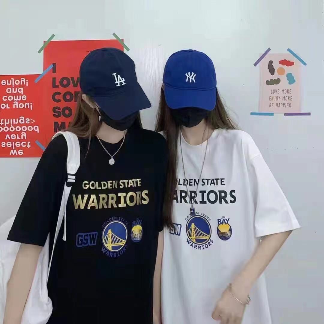 勇士队30号库里纪念版情侣款宽松短袖夏男女篮球运动休闲半袖T恤