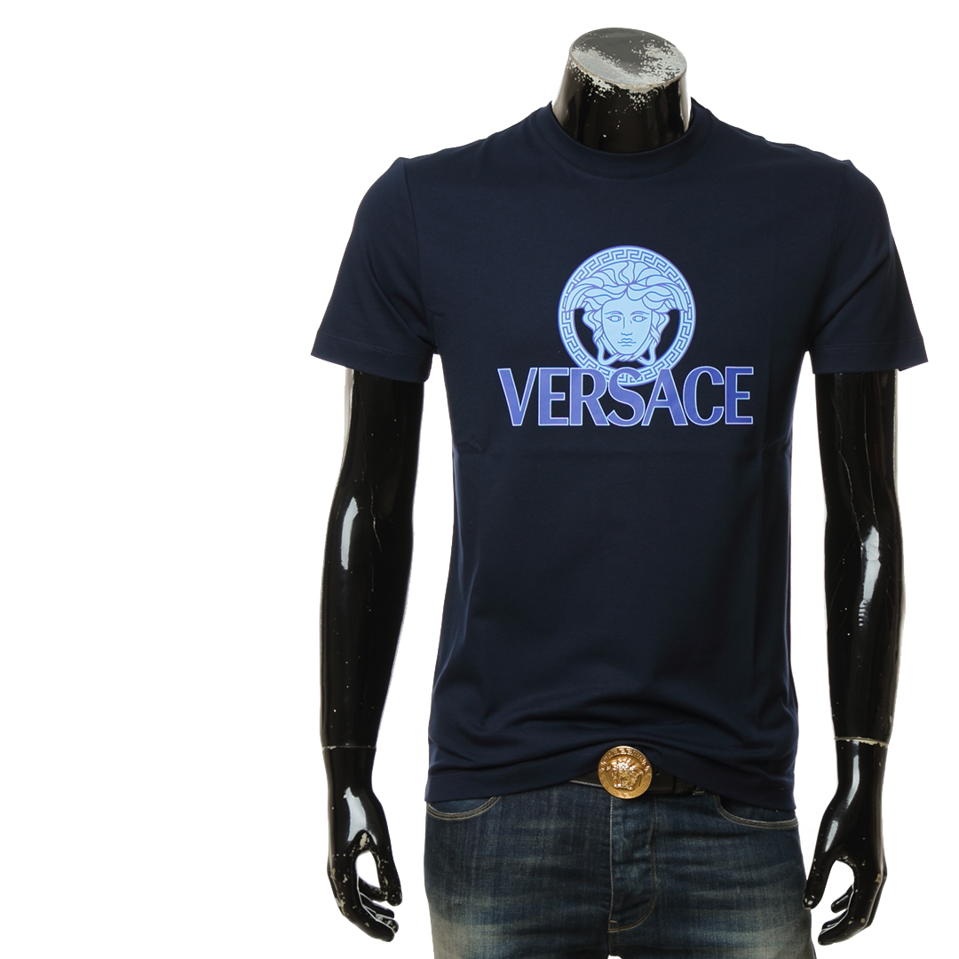 Versace/范思哲男士奢华美杜莎丝光棉短袖T恤 1014226 1A10088