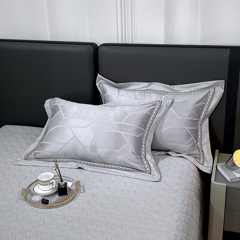 纯棉贡缎提花夹棉单床盖防滑床单单件纯色全棉加厚绗缝艾斯尼1.5|