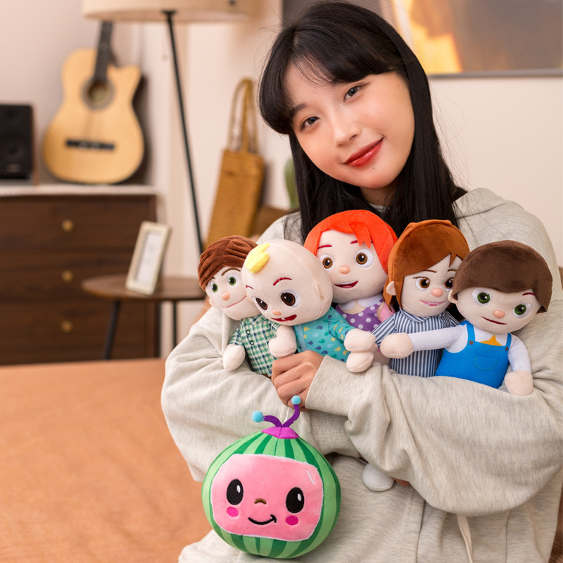 超级宝贝jiojio玩偶可爱儿童CoCoMelon家庭毛绒玩具婴儿生日派对