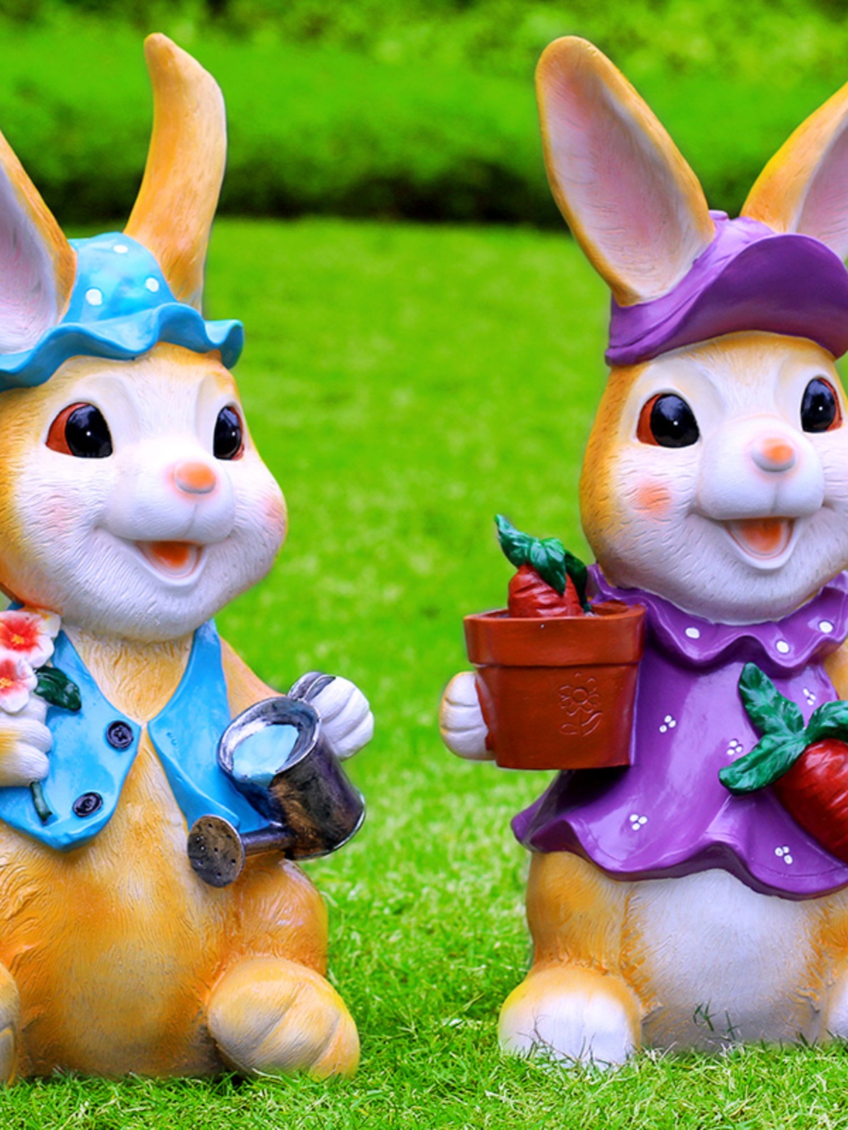 美远 园林景观雕塑卡通小兔子摆件小区别墅幼儿园草坪装饰工艺品