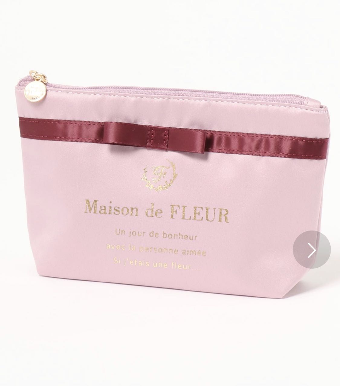 玫瑰日本代购 国内现货 Maison de Fleur 粉色蝴蝶结化妆包收纳包