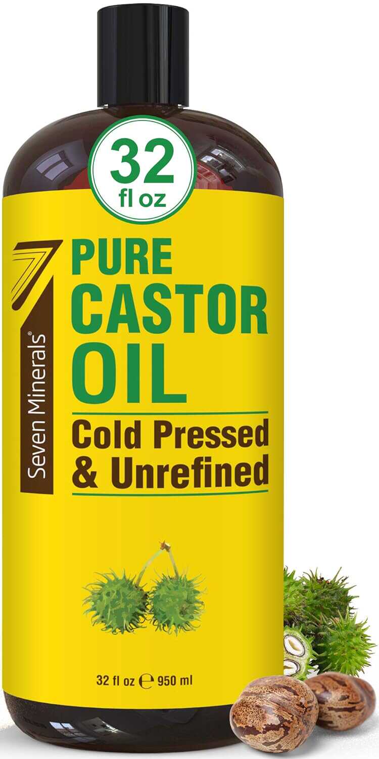 美国直邮 pure castor oil 冷压榨蓖麻油 头发护理无添加950ml