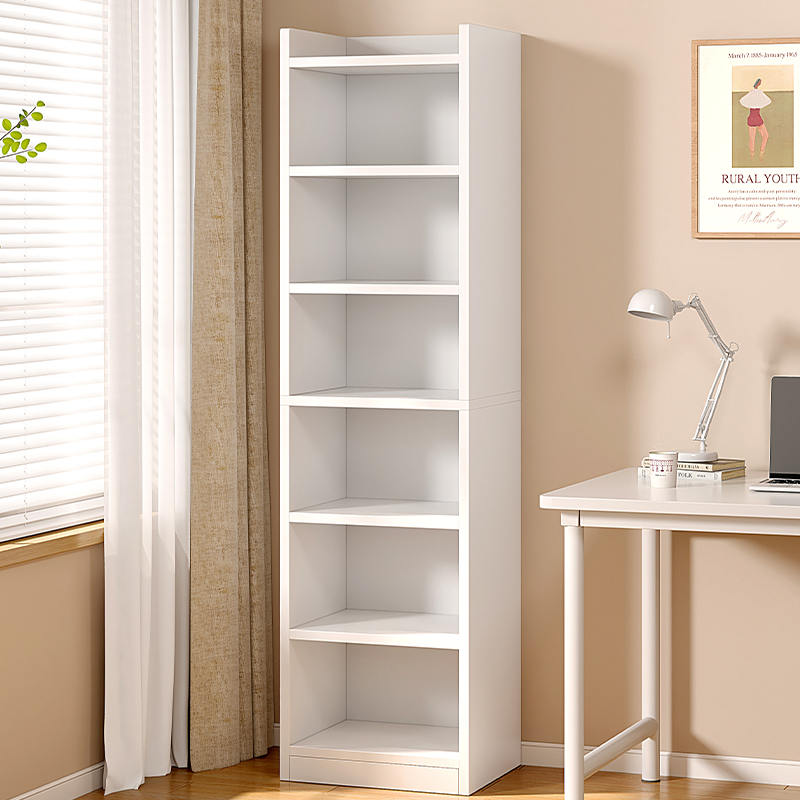 书架家用简易小型卧室窄缝落地书柜靠墙置物架夹缝收纳分层架子