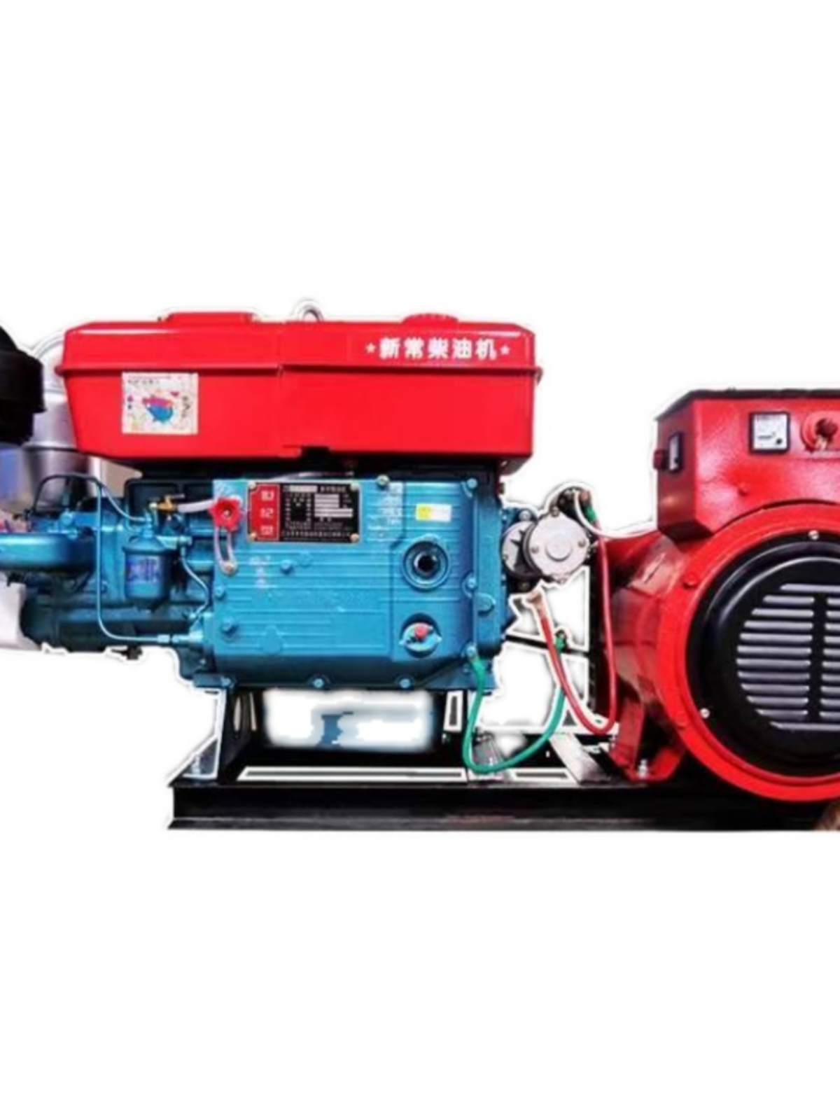 新常柴油发电机组单杠水冷小柴油发电机380V三相220V单相备用电源