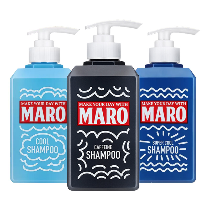 日本进口MARO摩隆潮玩去屑男士洗发水350ml蓬松清爽滋润留香强韧