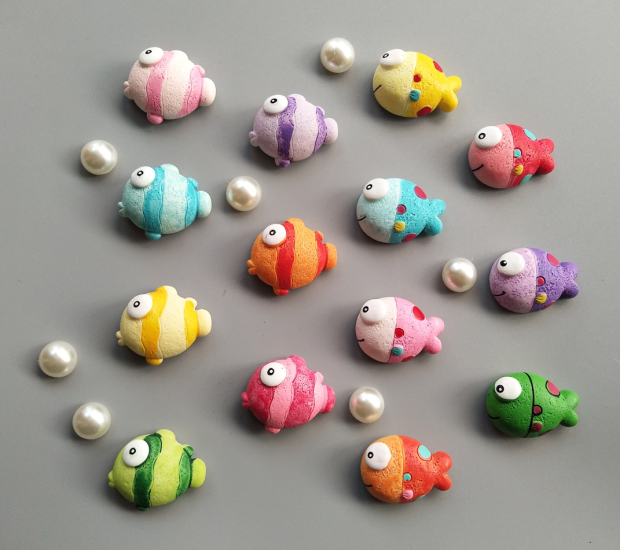 彩色小鱼泡泡冰箱贴 磁铁磁贴创意家居装饰品 创意可爱卡通吸铁石