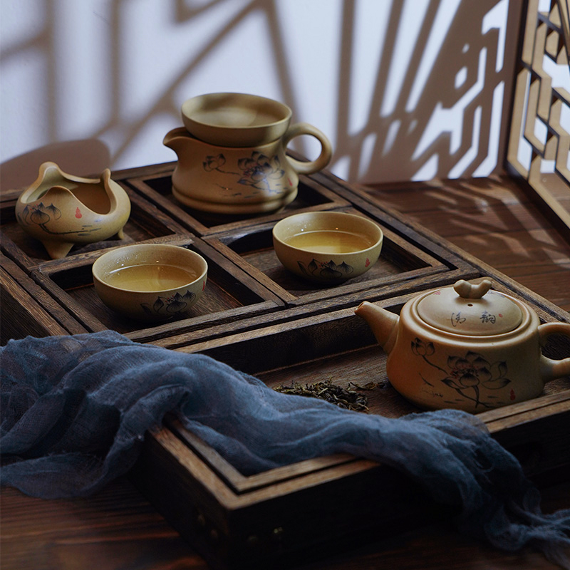复古拍照道具古风中国风美食摄影拍摄茶盘木板实木做旧糕点拍摄