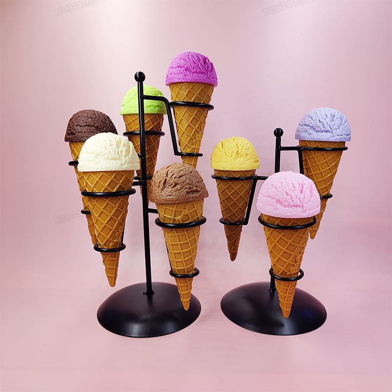 仿真冰淇淋模型水果甜筒冰激凌蛋筒橱窗展柜摆件装饰儿童拍摄道具
