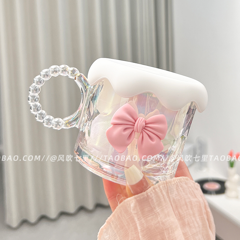 创意网红博主小众设计玻璃杯精致咖啡杯牛奶杯女生礼物水杯带把手