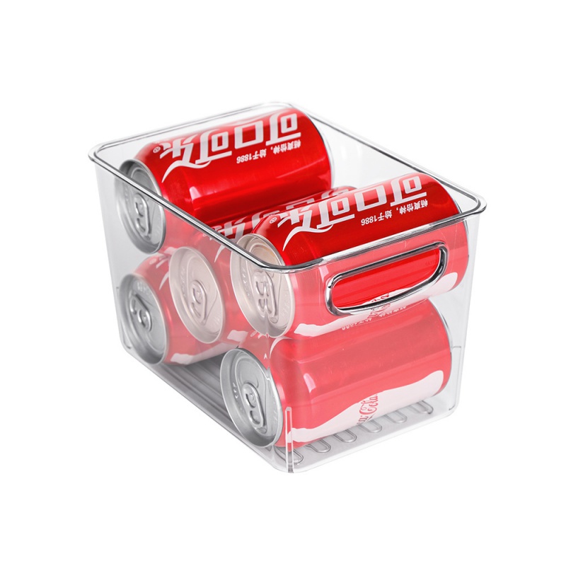 网红手提式冰箱收纳盒 厨房收纳篮大号果蔬可乐盒 透明食品冷冻保