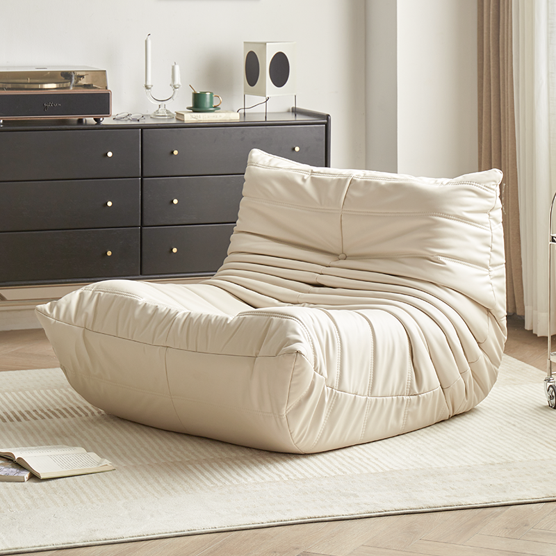 悠木之源毛毛虫沙发北欧有机硅皮休闲沙发椅躺椅客厅简约懒人沙发