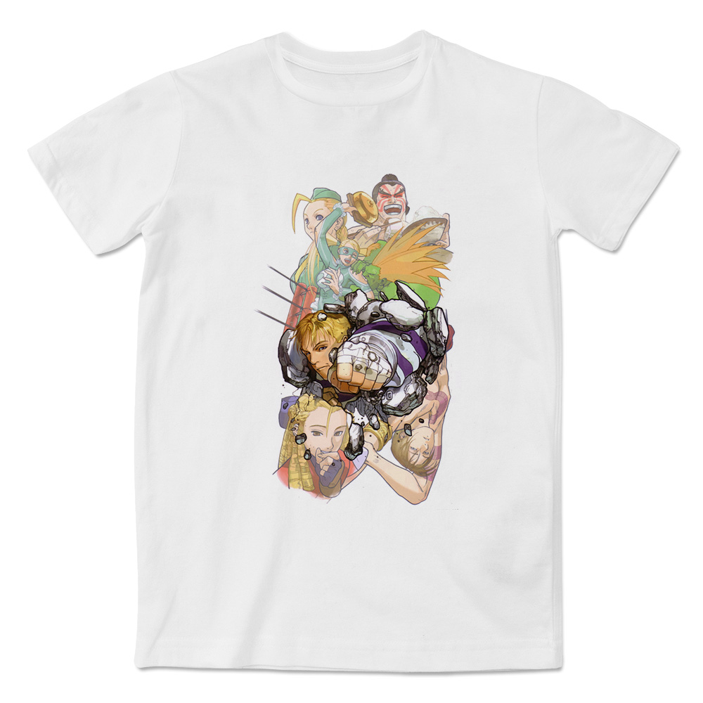 创意设计街头霸王4经典人物集合休闲时尚短袖印花T恤男女同款