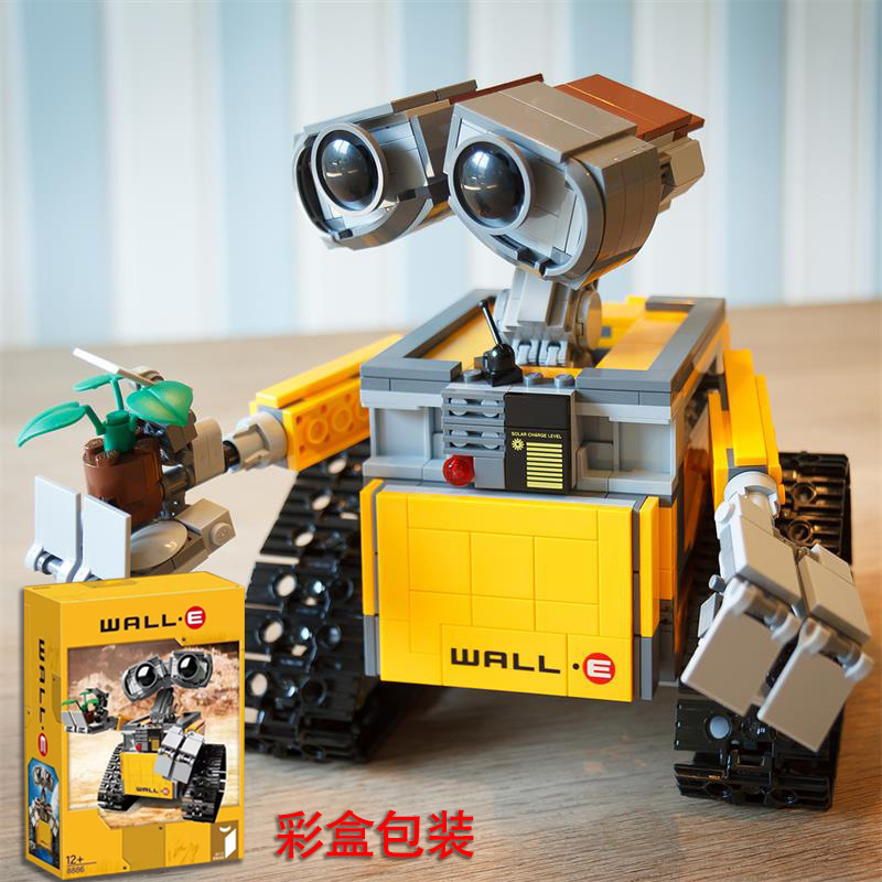 瓦力机器人男生女生礼物益智拼装兼容乐高儿童变形积木玩具模型