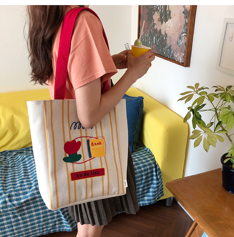 韩国简约 Onemorebag风通勤帆布包小众设计郁金香托特书袋单肩包