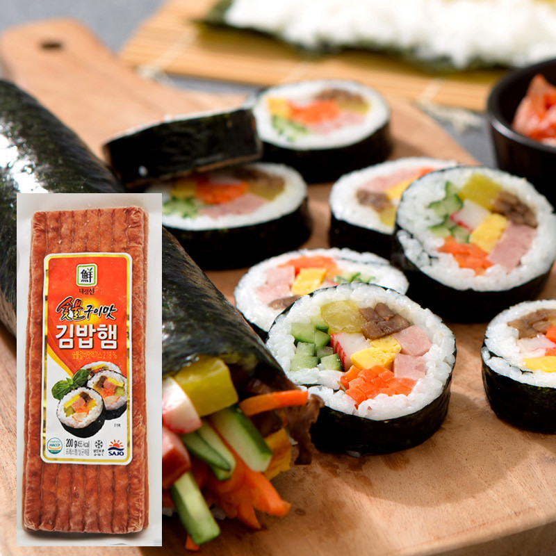 大林紫菜包饭专用火腿200g 韩国代购 碳烤寿司香肠海苔寿司材料